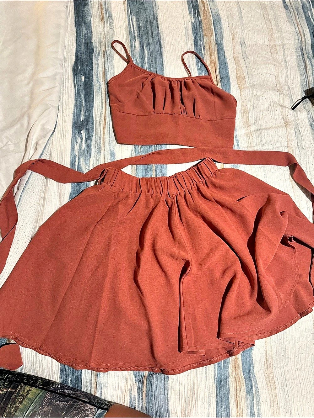Rust Two-Piece skirt set